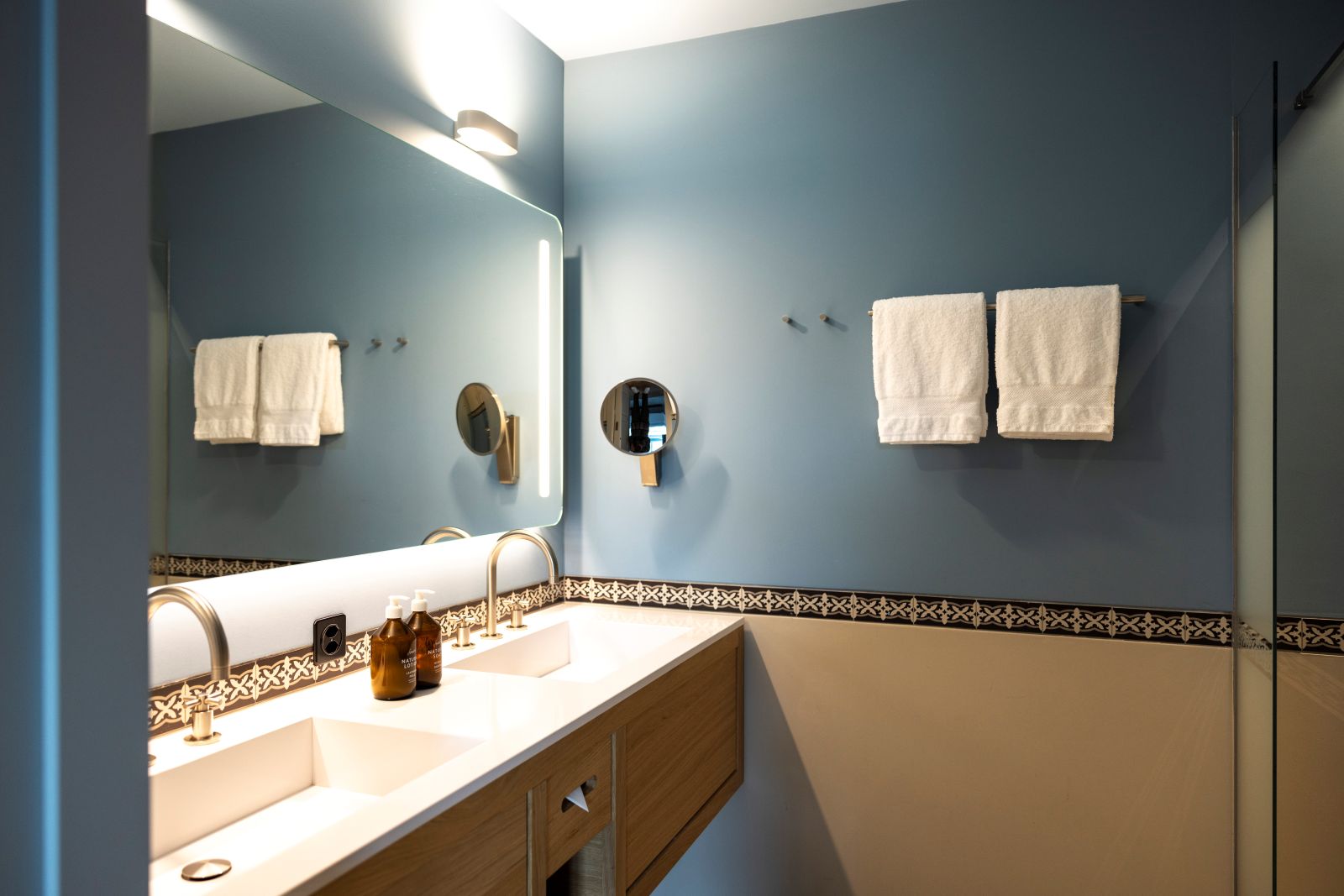 Hotel Cresta Palace, St Moritz - bathroom with double sink